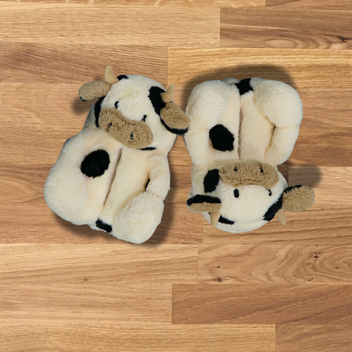 Cartoon Cow Plush Slippers