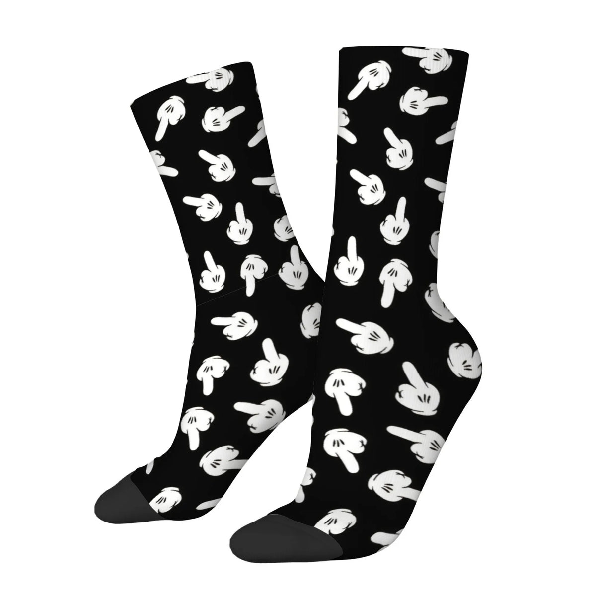 Toon Finger Gesture All Over Print Socks