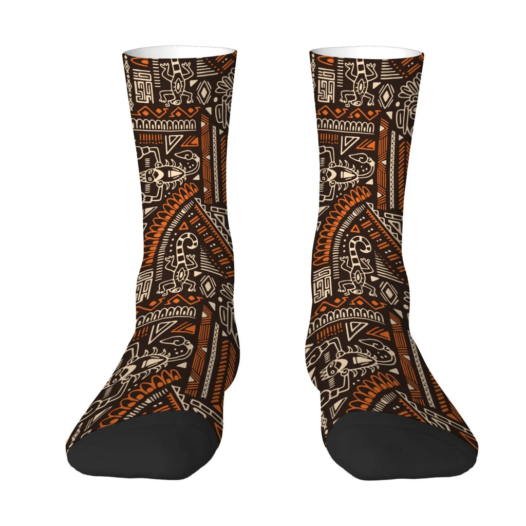 Mayan Style Design Print All Over Socks