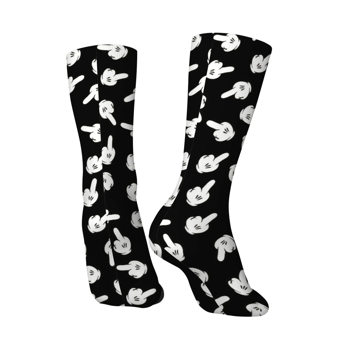 Toon Finger Gesture All Over Print Socks