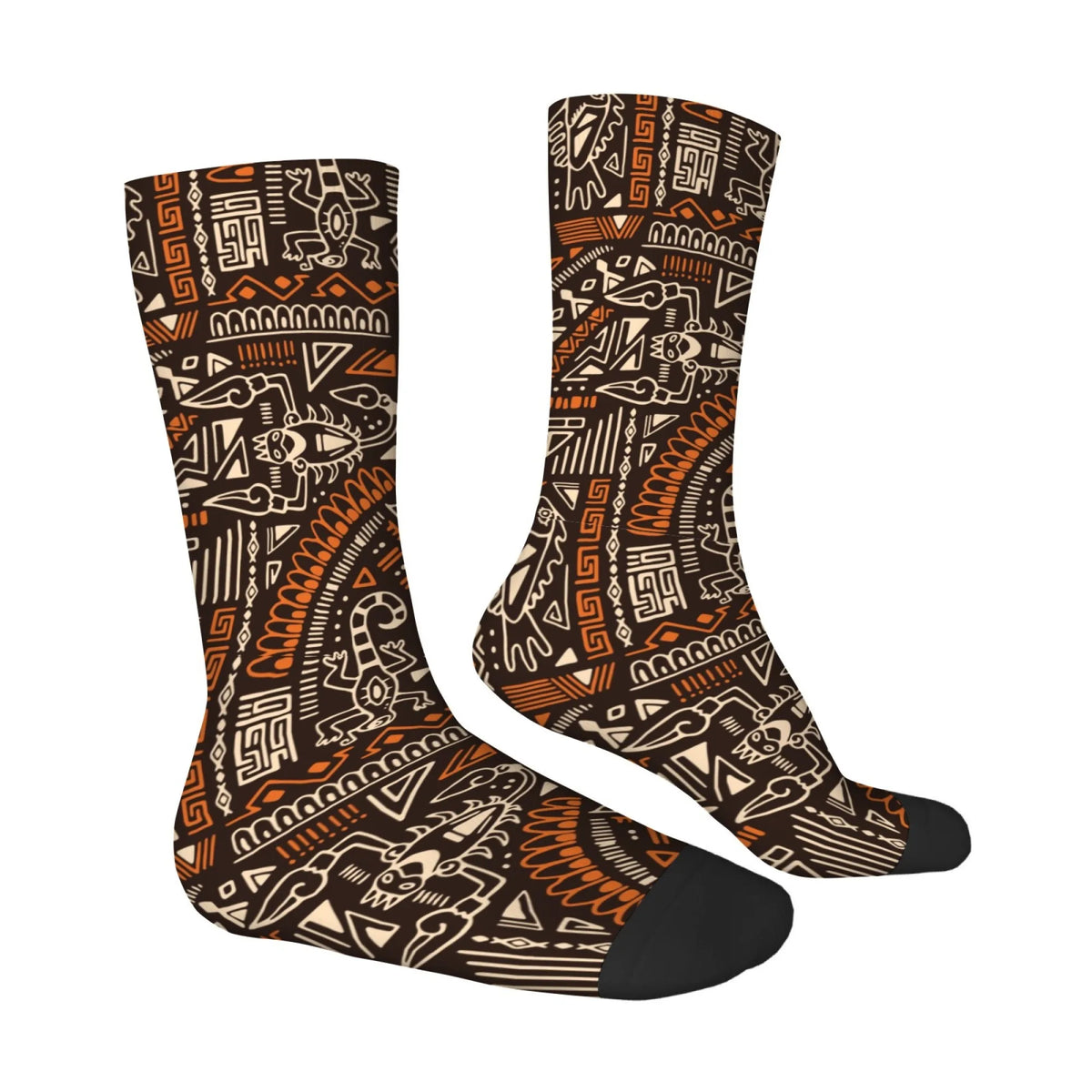 Mayan Style Design Print All Over Socks