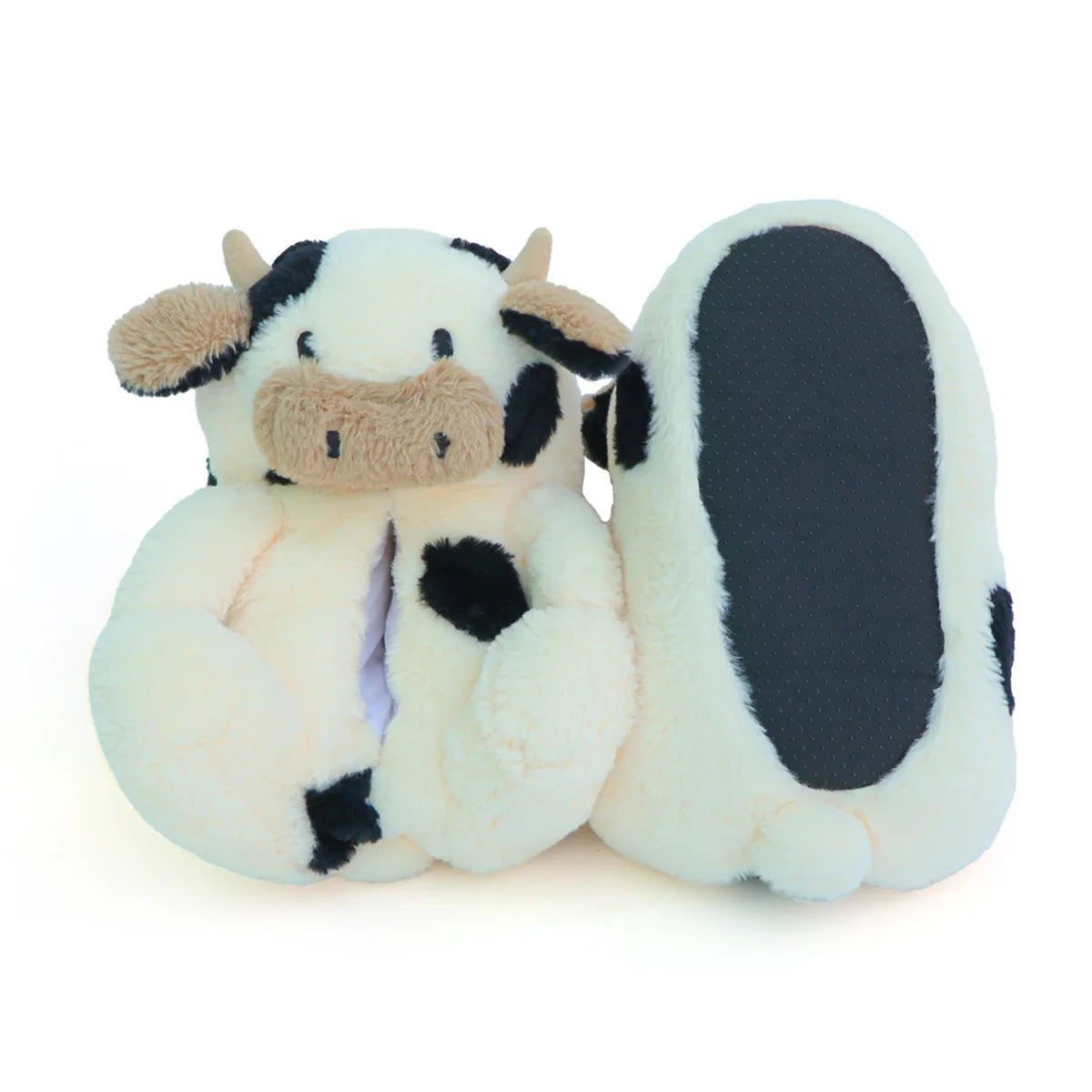 Cartoon Cow Plush Slippers