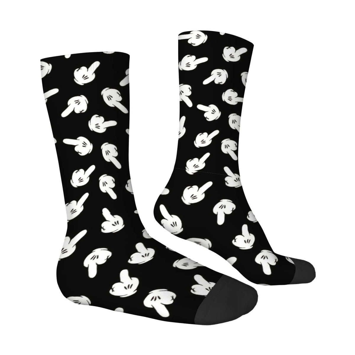 Toon Finger Gesture All Over Print Socks
