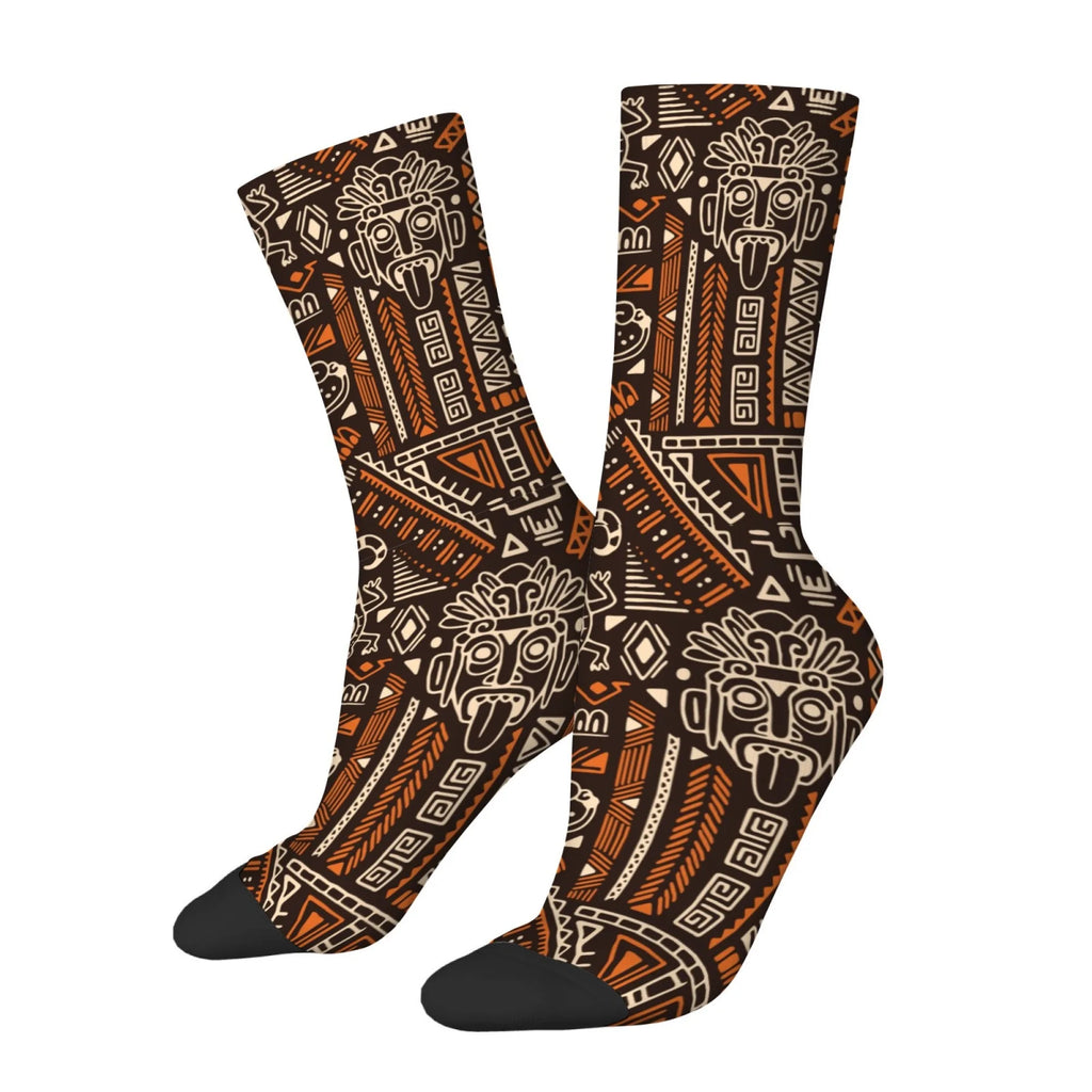 Mayan Style Design Print All Over Socks