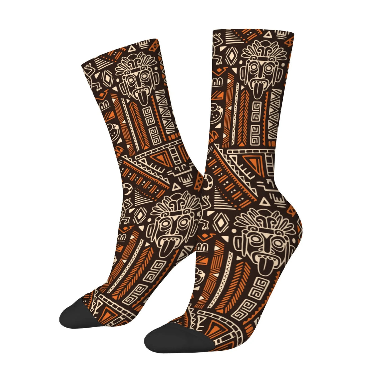 Mayan Style Design Print All Over Socks