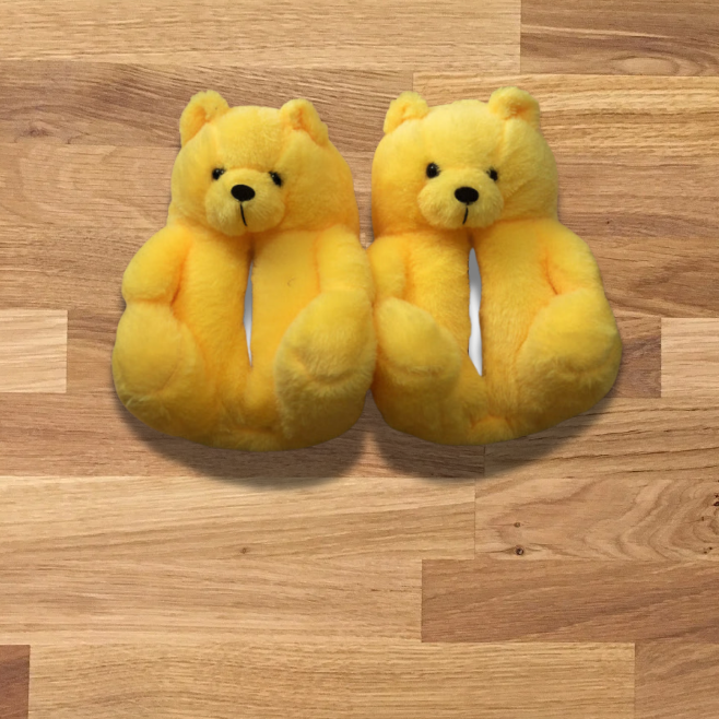 Teddy Bear Plush Slippers