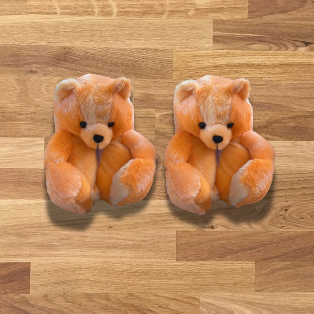 Teddy Bear Plush Slippers