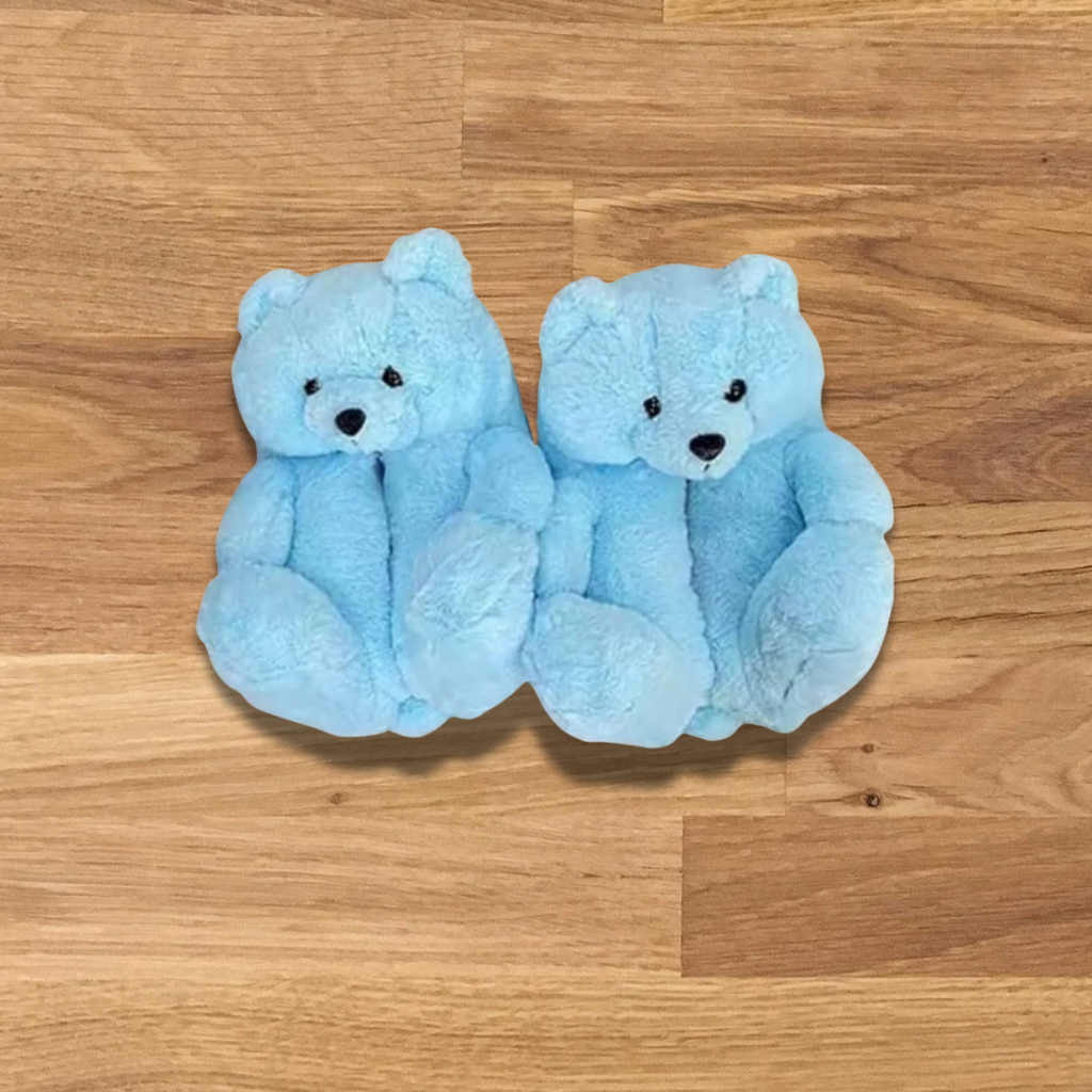Teddy Bear Plush Slippers