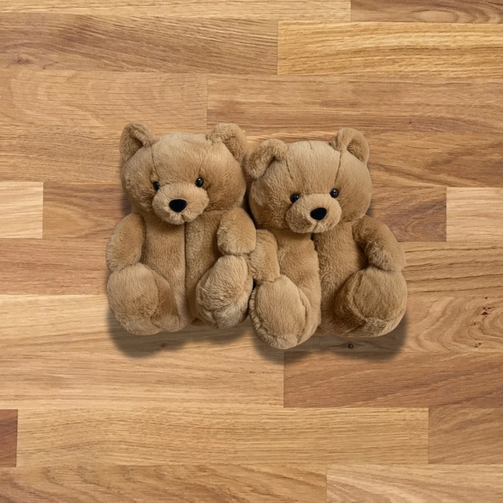 Teddy Bear Plush Slippers