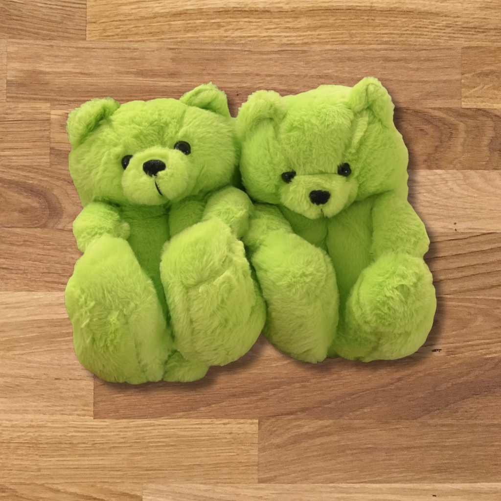 Teddy Bear Plush Slippers