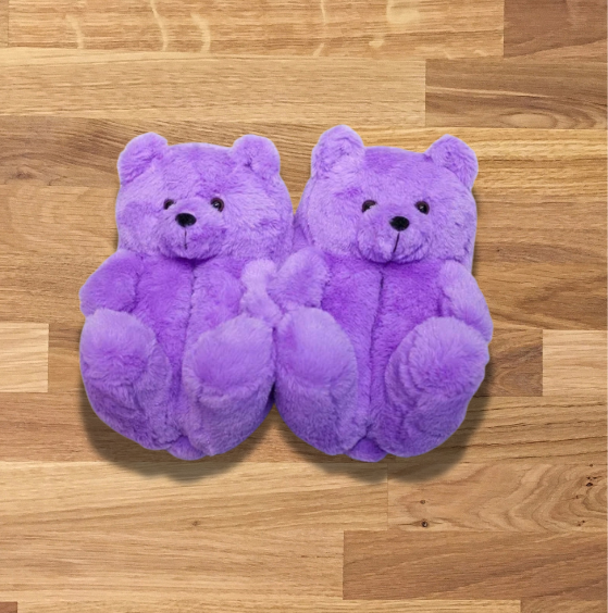 Teddy Bear Plush Slippers